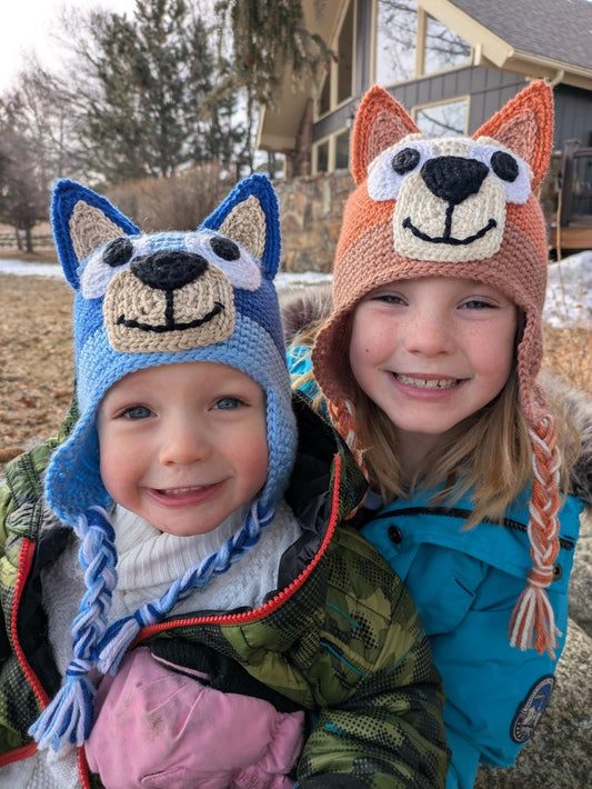 Blue Heeler Dog Crochet Hat Pattern