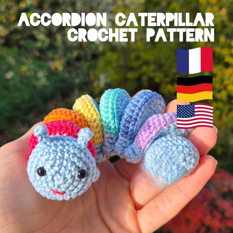 Accordion CATERPILLAR crochet PATTERN